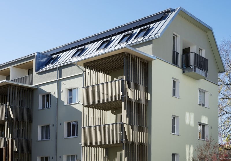 Aufstockung MFH in Zürich Holzelementbau