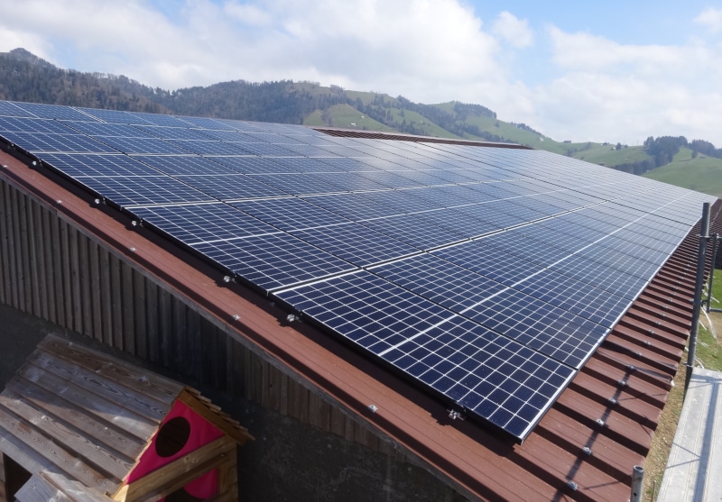 Photovoltaik-Anlage auf Remise in Walde
